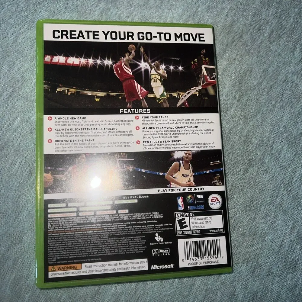 NBA Live 08 Microsoft Xbox 360 Video Game Basketball Sports